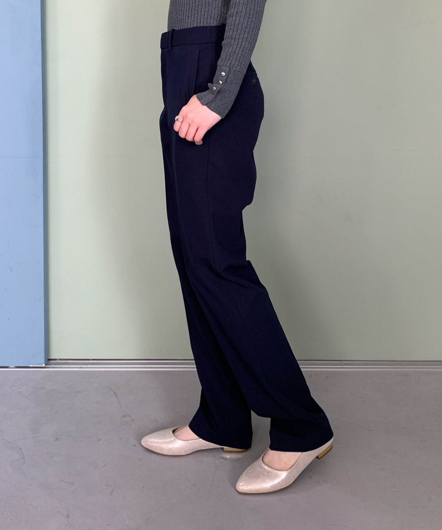 ORiental TRaffic「【WEB限定 / 累計16万足突破】ポインテッドトゥ フラット パンプス /R-4007 通勤靴 厚手クッション」|パンプス|