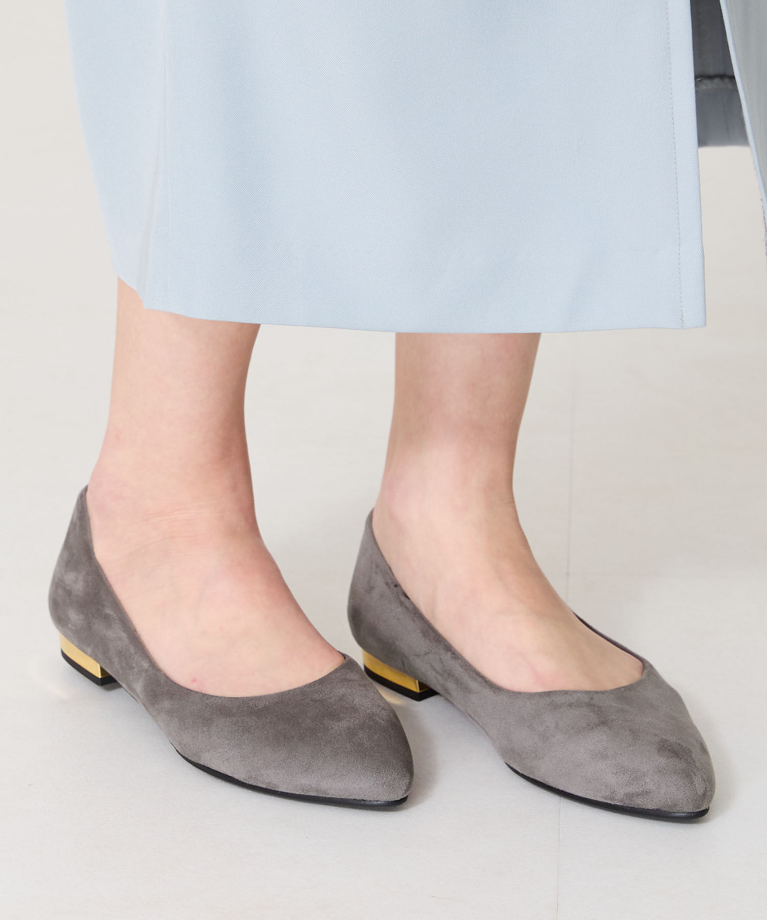 ORiental TRaffic「【WEB限定 / 累計16万足突破】ポインテッドトゥ フラット パンプス /R-4007 通勤靴 厚手クッション」|パンプス|