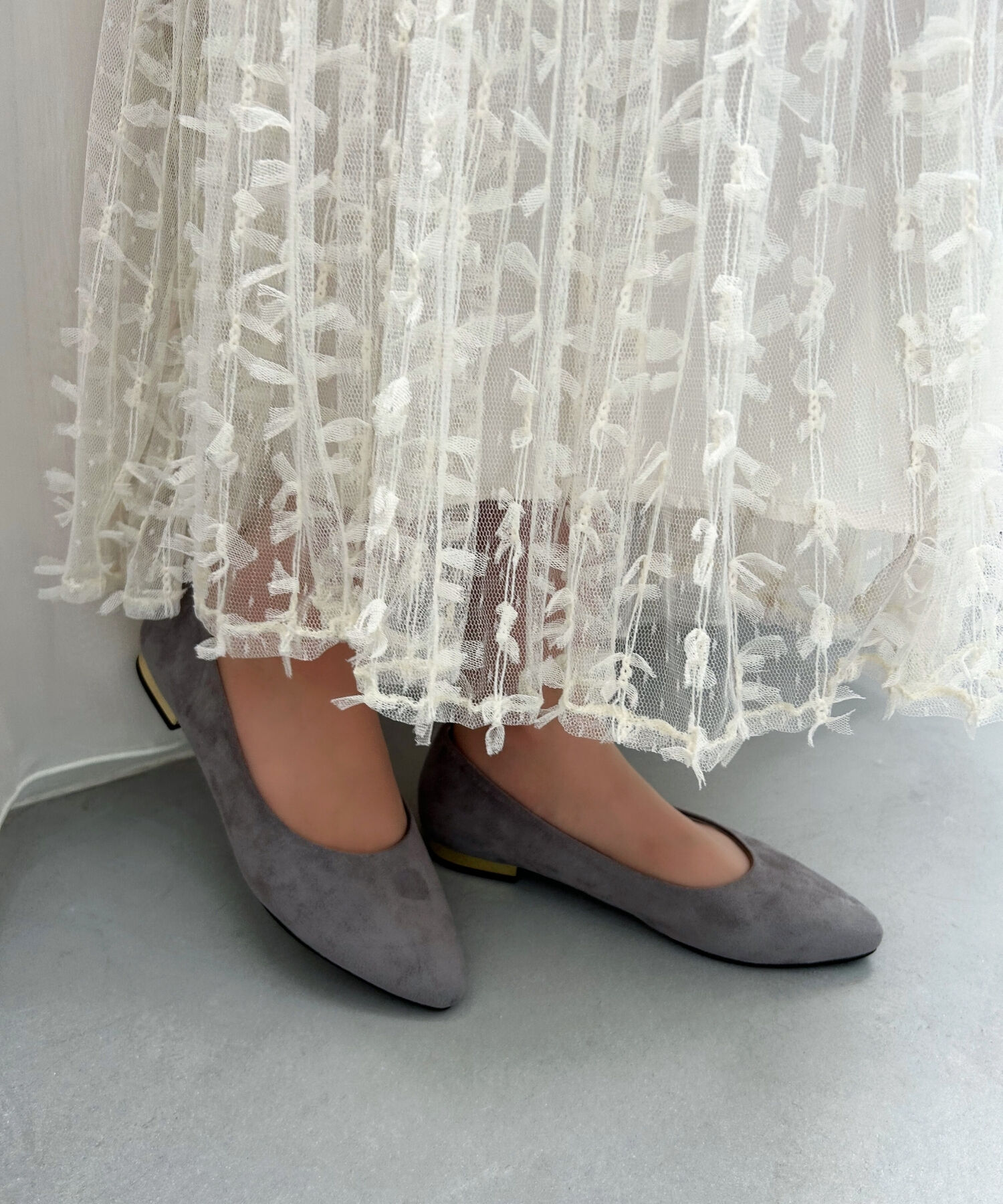 ORiental TRaffic「【WEB限定 / 累計16万足突破】ポインテッドトゥ フラット パンプス /R-4007 通勤靴 厚手クッション」|パンプス|