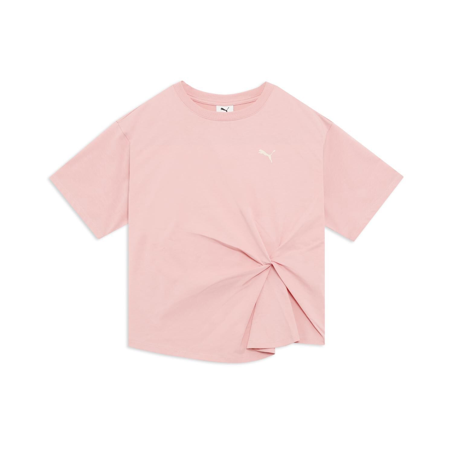PUMA「【PUMA ｳｪｱ】W ESS ELEVATED COOL FRONT KNOT」|Tシャツ・カットソー|ピンク