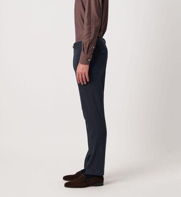 UNITED ARROWS「ピケ ガーメントダイ スリムテーパード ノープリーツパンツ」|チノ|