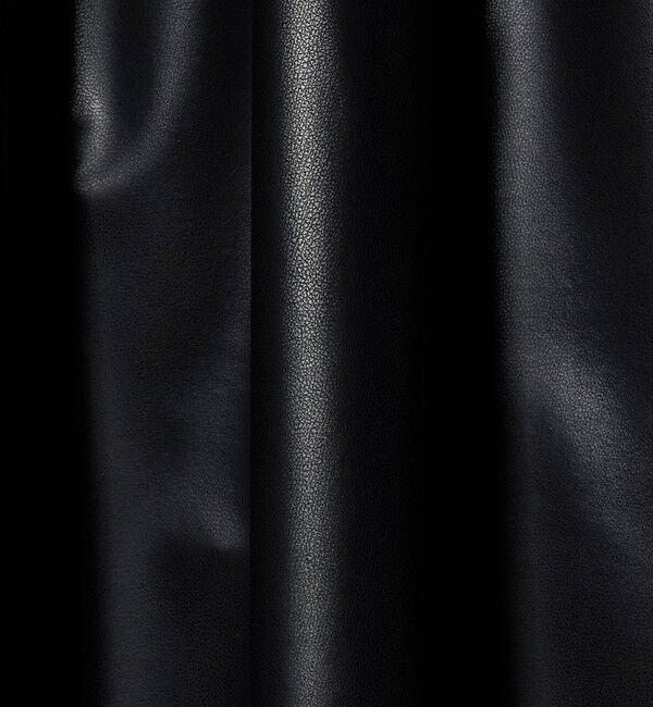 UNITED ARROWS「レザーライク ギャザー ブラウス ウォッシャブル」|シャツ・ブラウス|