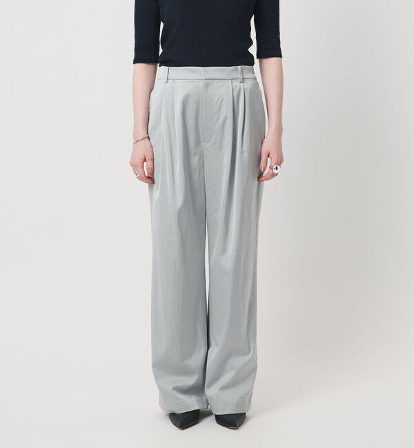 UNITED ARROWS「サテン 2タック ストレート パンツ」|チノ|