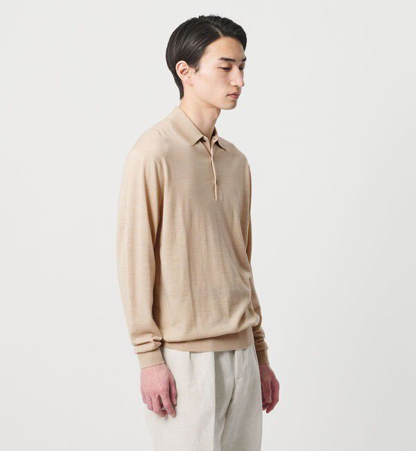 UNITED ARROWS「＜SOVEREIGN＞ハイゲージ ニットポロシャツ」|ニット・セーター|NATURAL