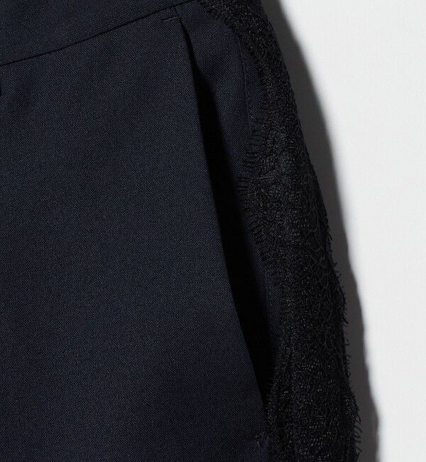 UNITED ARROWS「レース コンビ ストレートパンツ」|スラックス|