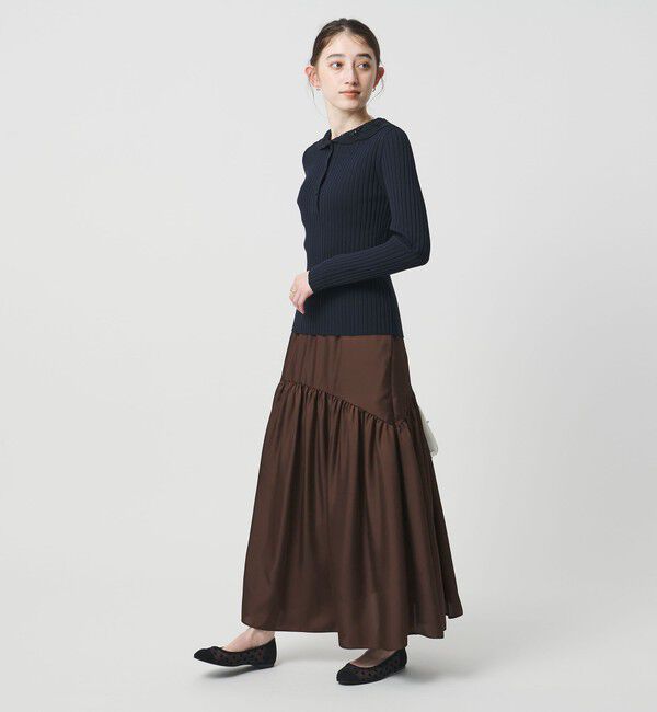 UNITED ARROWS「シルクライク ティアード スカート」|スカート|