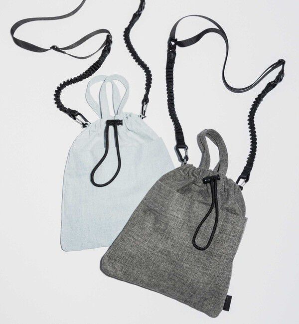 UNITED ARROWS green label relaxing「【別注】＜fellowww＞GLR デニム 巾着 ショルダーバッグ」|ショルダー・メッセンジャー|LT.BLUE