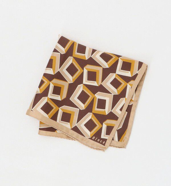 UNITED ARROWS green label relaxing「＜Bleck＞ジオメトリック ツイル ポケットチーフ」|バンダナ・スカーフ|DK.BROWN