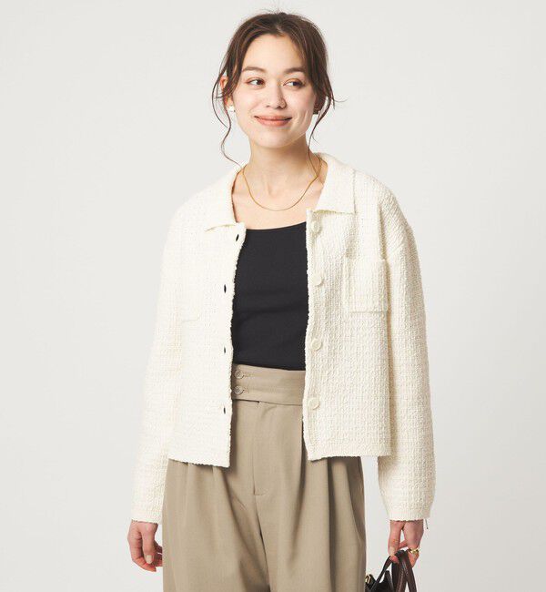 UNITED ARROWS green label relaxing「ブークレ ポロニット カーディガン ウォッシャブル」|カーディガン|