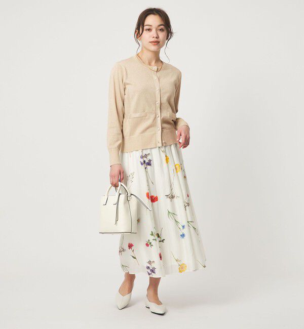 UNITED ARROWS green label relaxing「ラメ クルーネック ニット カーディガン」|カーディガン|