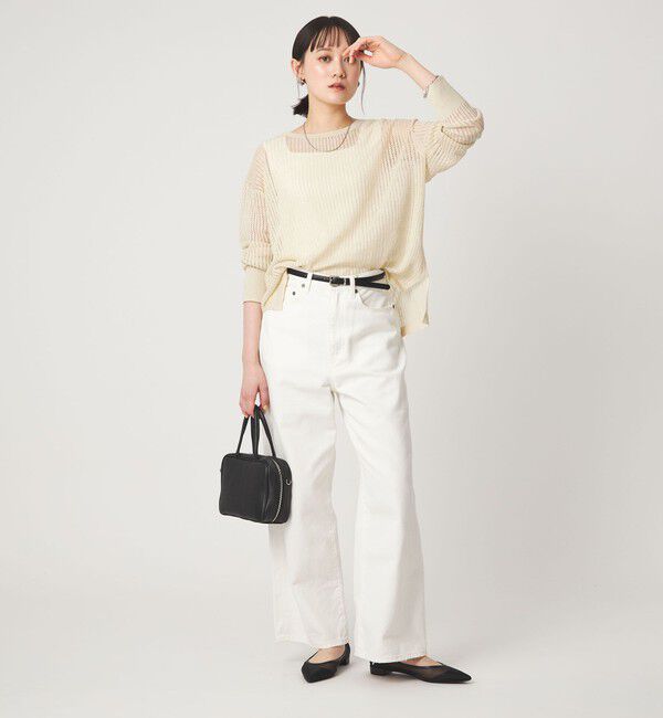 UNITED ARROWS green label relaxing「フレンチリネン メッシュ プルオーバー ニット」|ニット・セーター|