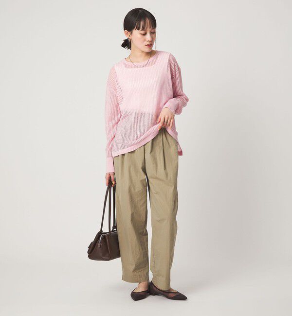 UNITED ARROWS green label relaxing「フレンチリネン メッシュ プルオーバー ニット」|ニット・セーター|