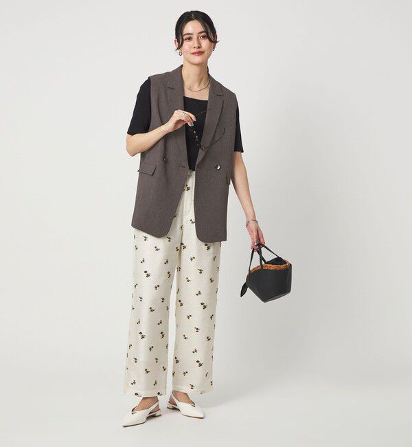 UNITED ARROWS green label relaxing「ラスティック ツイル ジレ マシンウォッシャブル ストレッチ UVカット 吸水速乾」|ベスト・ジレ|