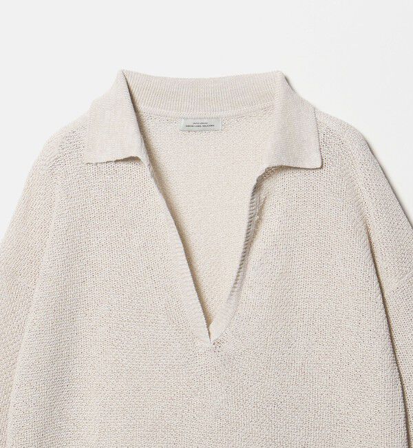 UNITED ARROWS green label relaxing「メランジ スキッパー プルオーバー ウォッシャブル」|ニット・セーター|