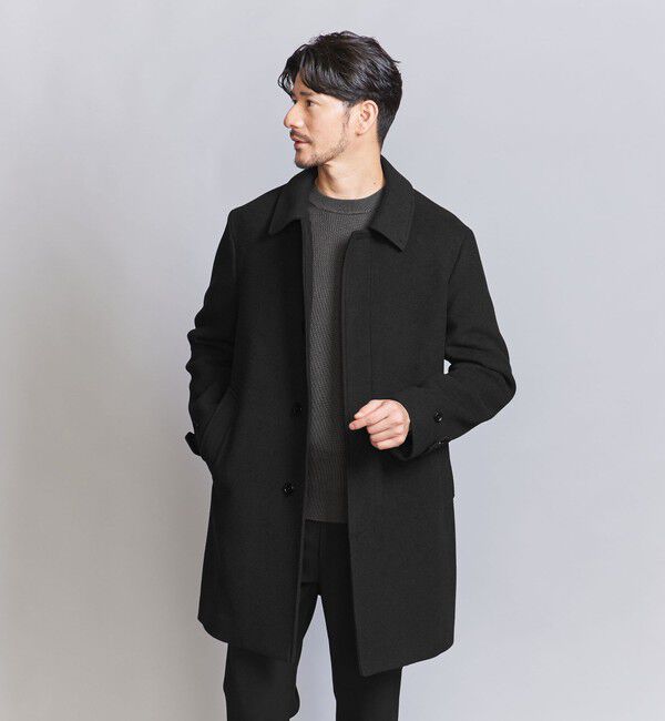BEAUTY&YOUTH UNITED ARROWS「【WEB限定 WARDROBE SMART】PE メルトン バルカラーコート」|ステンカラーコート|