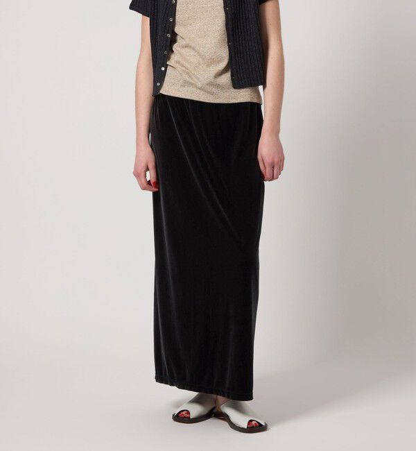 STEVEN ALAN「＜Steven Alan＞ベロア ロング スカート」|スカート|BLACK