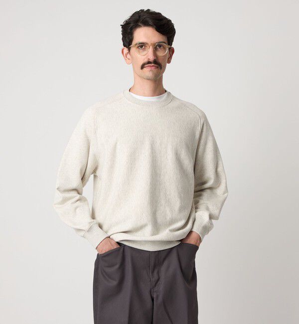 STEVEN ALAN「＜Steven Alan＞ CR ウラケ フリーダムスリーブ クルーネック スウェット」|スウェット・ジャージ|MD.GRAY