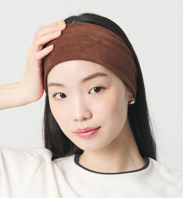 BEAUTY&YOUTH UNITED ARROWS「スエードライク ワイド ヘアバンド」|ヘアバンド|DK.BROWN