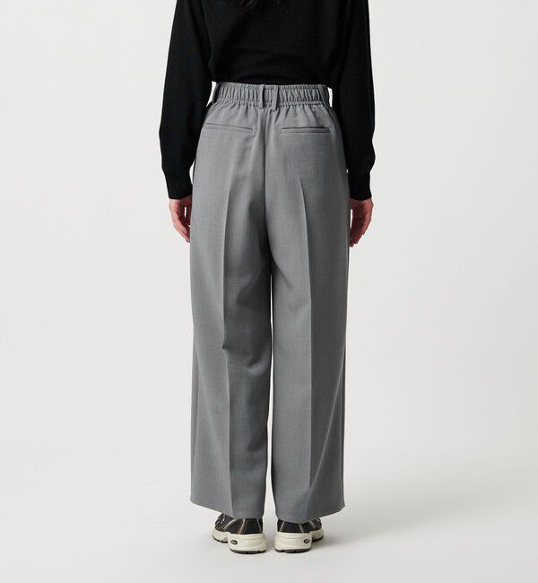 BEAUTY&YOUTH UNITED ARROWS「【WEB限定 Wardrobe DAILY MINIMAL】ウールライク ランダムタック ワイドパンツ ウォッシャブル」|スラックス|