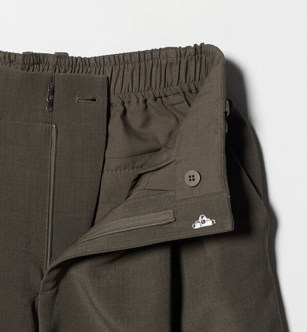 BEAUTY&YOUTH UNITED ARROWS「【WEB限定 Wardrobe DAILY MINIMAL】ウールライク ランダムタック ワイドパンツ ウォッシャブル」|スラックス|