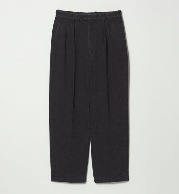 STEVEN ALAN「＜Steven Alan＞ ヘリンボーン イン ツープリーツ ドレス トラウザーズII」|スラックス|BLACK