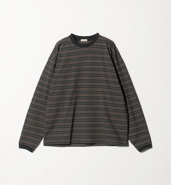 BEAUTY&YOUTH UNITED ARROWS「オルタネイトボーダー ボリュームスリーブ クルーネック カットソー」|Tシャツ・カットソー|BLACK