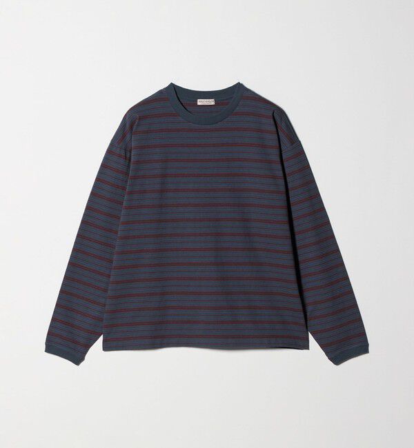 BEAUTY&YOUTH UNITED ARROWS「オルタネイトボーダー ボリュームスリーブ クルーネック カットソー」|Tシャツ・カットソー|MD.GRAY