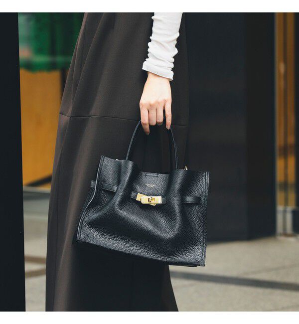 Demi-Luxe BEAMS 「VIOLAd&rsquo;ORO / TRERO シュリンク クロア トートバッグ M」|トートバッグ|別注BLACK&times;BLACK