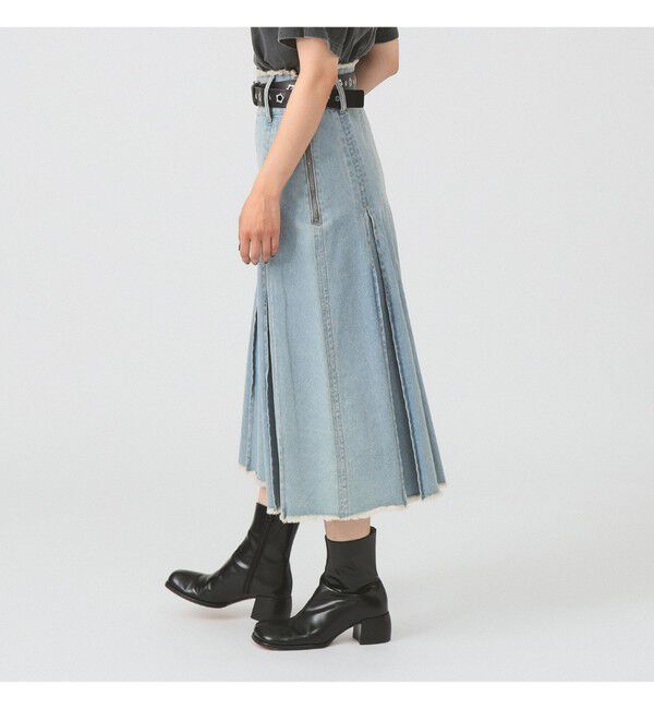 Ray BEAMS 「デニム タック ミディアム スカート」|スカート|