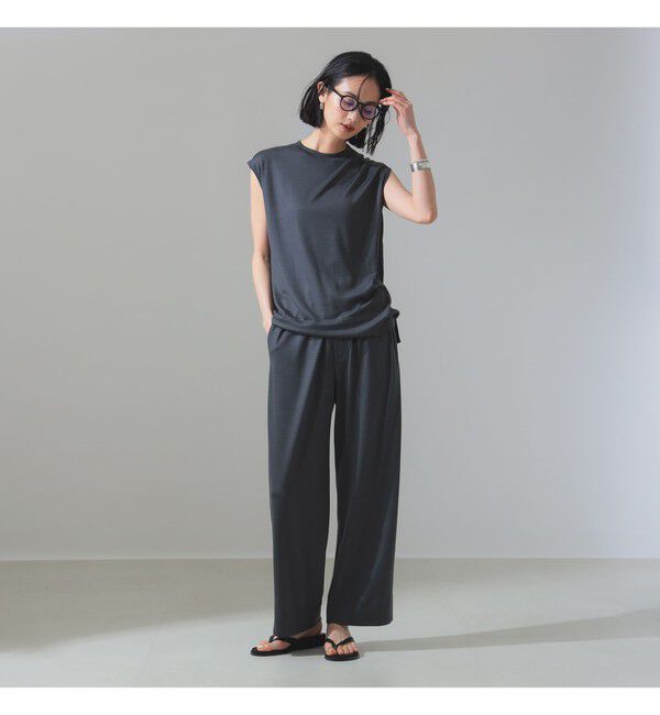 Demi-Luxe BEAMS 「WRAPINKNOT / メリノウール ワイド パンツ」|チノ|