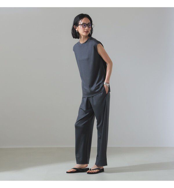 Demi-Luxe BEAMS 「WRAPINKNOT / メリノウール ワイド パンツ」|チノ|