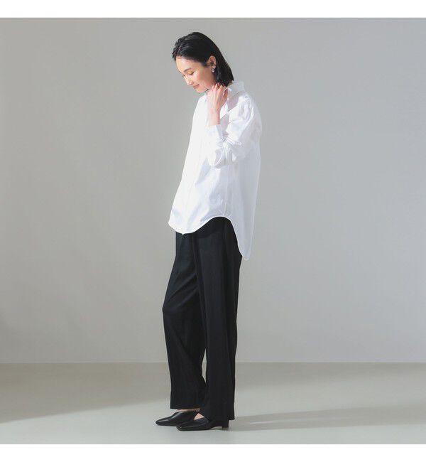 Demi-Luxe BEAMS 「WRAPINKNOT / メリノウール ワイド パンツ」|チノ|