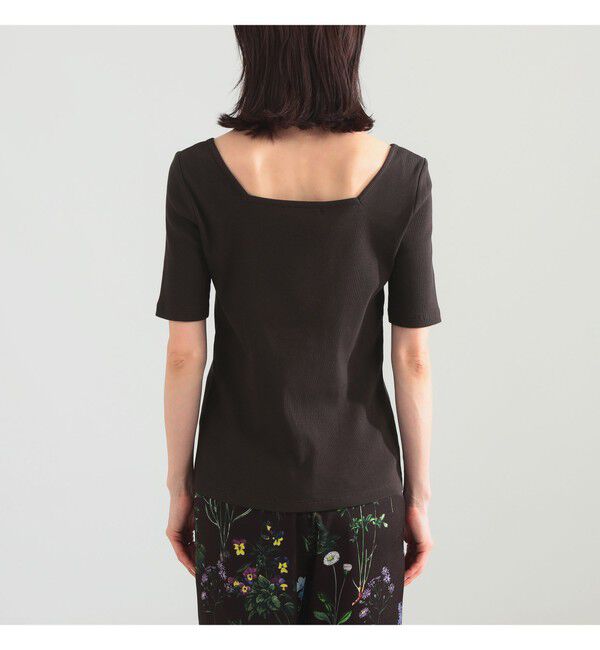 Demi-Luxe BEAMS 「【別注】スタイリスト佐藤佳菜子 &times; SLOANE / スクエアネック リブ Tシャツ」|Tシャツ・カットソー|