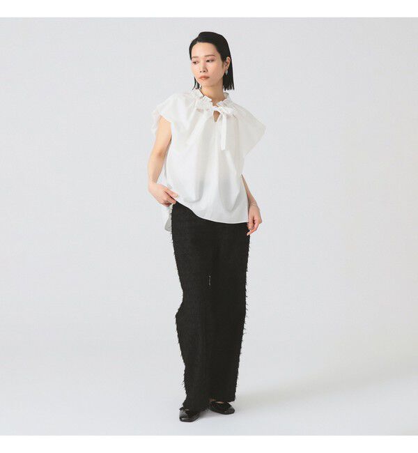 Ray BEAMS 「フリンジ ワイド ストレート パンツ」|チノ|