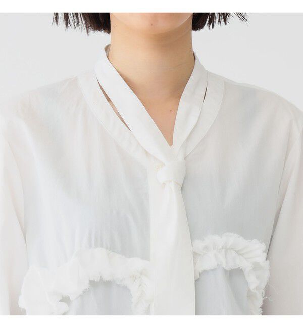 BEAMSBOY「maturely / オーガニック コットン ハート フリルシャツ」|シャツ・ブラウス|