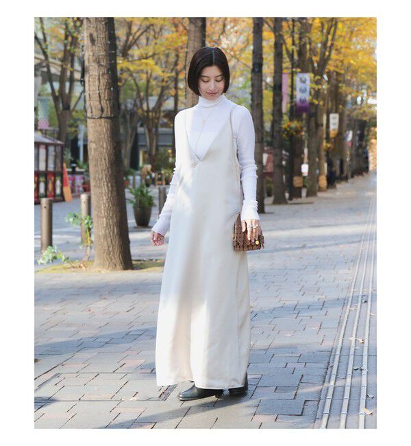 Demi-Luxe BEAMS 「ダブルストラップ キャミソール ワンピース」|ワンピース|BEIGE