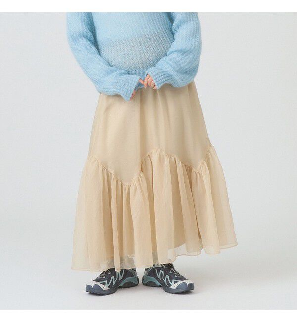 Ray BEAMS 「シアー ティアード スカート」|スカート|