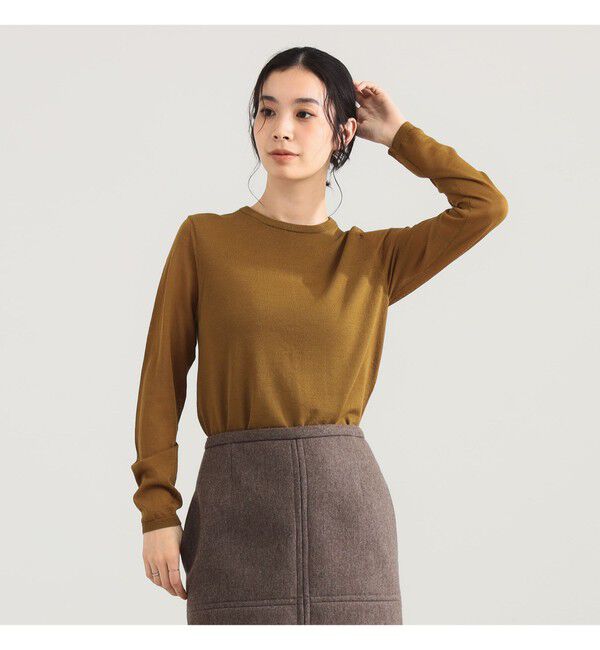 Demi-Luxe BEAMS 「AK+1 / シアースリーブ クルーネックニット」|ニット・セーター|