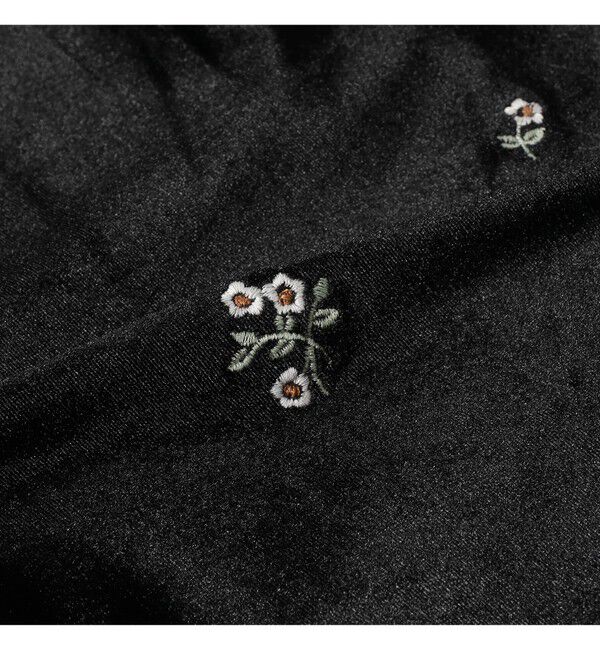 Ray BEAMS 「ベロア 刺繍 ワンピース」|ワンピース|