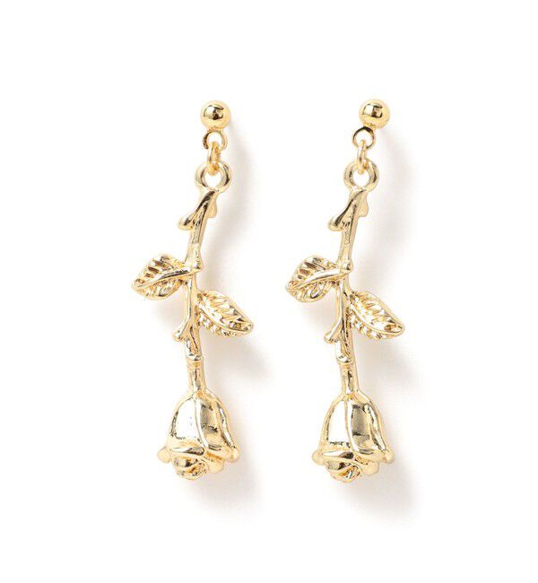 Ray BEAMS 「ローズ ダングル ピアス」|ピアス|GOLD
