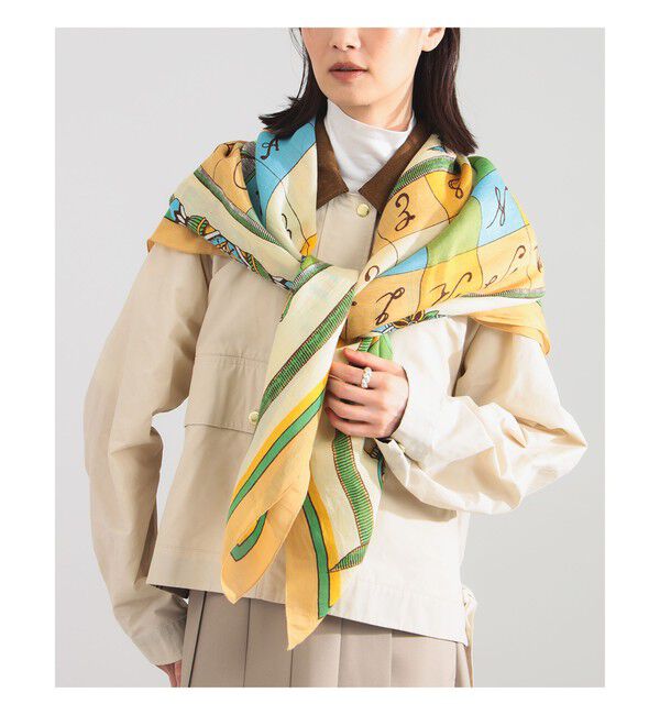 Demi-Luxe BEAMS 「ｍanipuri / クロスワード ストール」|ストール|GREEN