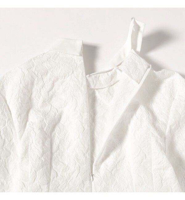 Demi-Luxe BEAMS 「フクレ織り アタッチドカラー ブラウス＊」|シャツ・ブラウス|