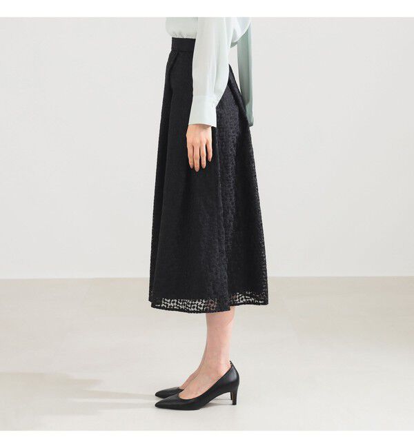 Demi-Luxe BEAMS 「オーガンジー エンブロイダリー フレアースカート」|スカート|