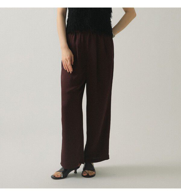 Ray BEAMS 「サテン ギャザー イージー パンツ」|チノ|