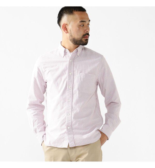 BEAMS PLUS「BEAMS PLUS / オックスフォード ストライプ ボタンダウン シャツ」|シャツ・ブラウス|