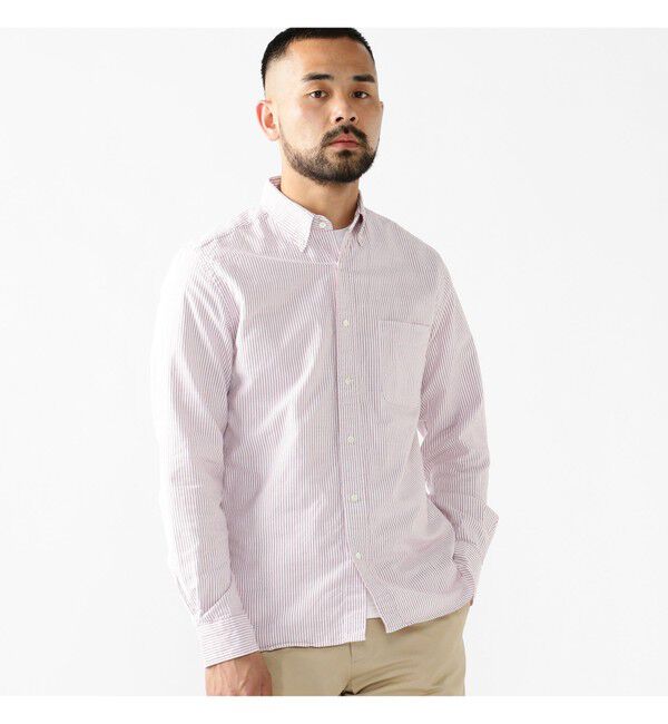 BEAMS PLUS「BEAMS PLUS / オックスフォード ストライプ ボタンダウン シャツ」|シャツ・ブラウス|