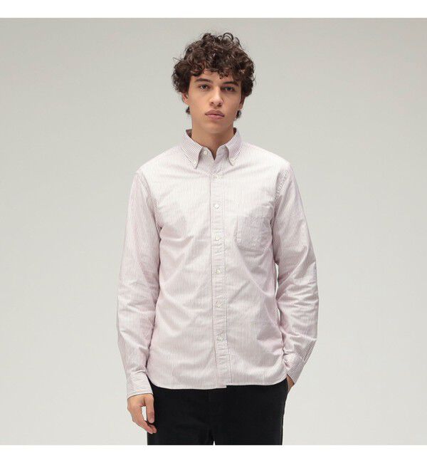 BEAMS PLUS「BEAMS PLUS / オックスフォード ストライプ ボタンダウン シャツ」|シャツ・ブラウス|