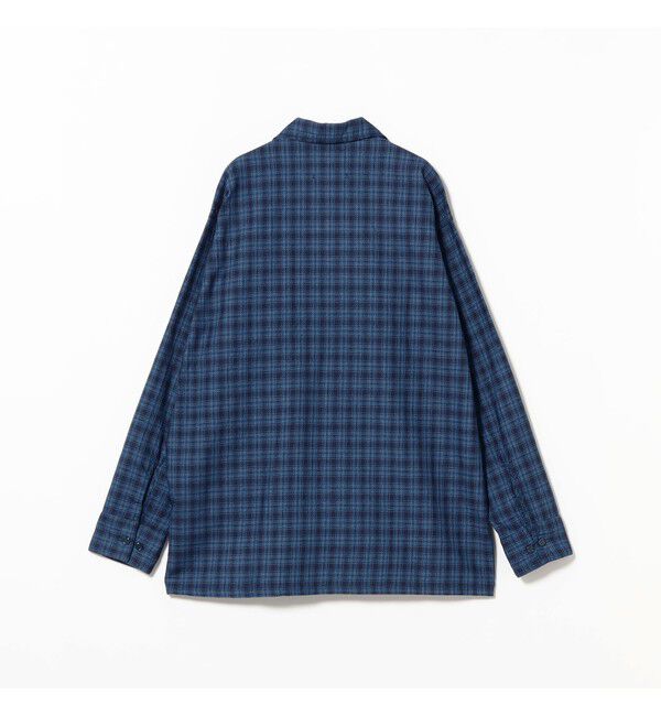 BEAMS PLUS「MIL Open Collar Indigo Dobby Plaid」|シャツ・ブラウス|