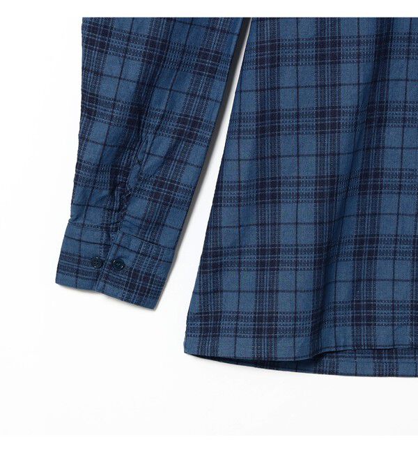 BEAMS PLUS「MIL Open Collar Indigo Dobby Plaid」|シャツ・ブラウス|