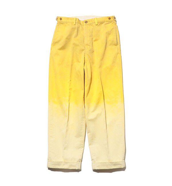 BEAMS PLUS「IVY Trousers Wide Twill Gradation Print」|チノ|YELLOW